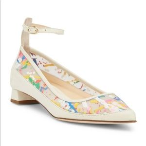 AMAZING FUNFETTI ANKLE STRAP FLATS WINTER WONDERLAND JEROME ROUSSEAU SZ 8